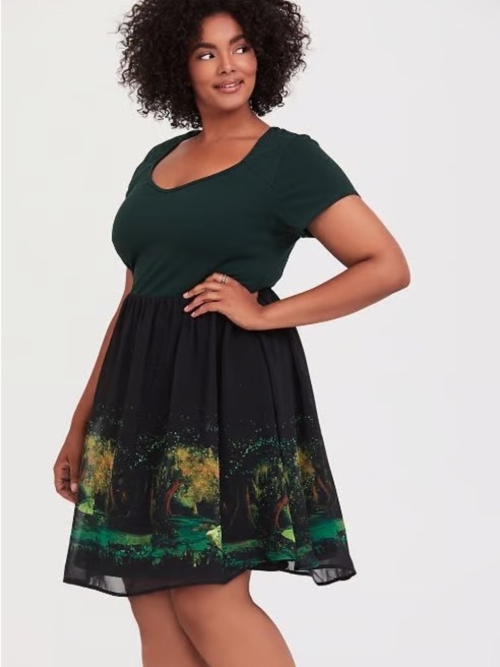 👑 Bayou Beauty! Torrid Disney Princess and the Frog Tiana Skater Dress 🐸